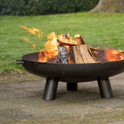 Coupe à feu de jardin en acier – Diamètre : 70 cm – 80 x 70 x 24,5 cm