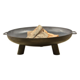 Coupe à feu de jardin en acier – Diamètre : 80 cm – 89,7 x 80 x 25,3 cm