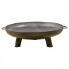 Coupe à feu de jardin en acier – Diamètre : 80 cm – 89,7 x 80 x 25,3 cm
