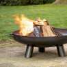Coupe à feu de jardin en acier – Diamètre : 80 cm – 89,7 x 80 x 25,3 cm