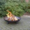 Coupe à feu de jardin en acier – Diamètre : 80 cm – 89,7 x 80 x 25,3 cm