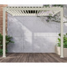 Pergola bioclimatique adossée en aluminium avec lames orientables manuellement - 300 x 300 x 250 cm - 9 m² - Blanc