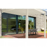 Pergola bioclimatique adossée en aluminium avec lames orientables manuellement - 300 x 300 x 250 cm - 9 m² - Blanc
