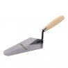 Truelle arrondie avec lame en acier carbone et manche en bois poli – 18 x 10 cm