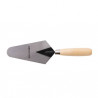 Truelle arrondie avec lame en acier carbone et manche en bois poli – 18 x 10 cm