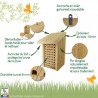 Nichoir abeilles polinisatrices pin douglas PEFC - épicéa fabriqué en France  16 x 21 x 30 cm