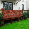 Haie artificielle de jardin aspect vigne vierge rouge - 4 plaques 50 x 50 cm soit 1m²