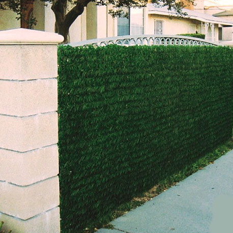 Haie artificielle de jardin en PVC vert thuyas 140 brins 300 x 120 cm