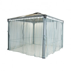 Set de 2 moustiquaires pour tonnelles de jardin 360 x 217 cm - blanc