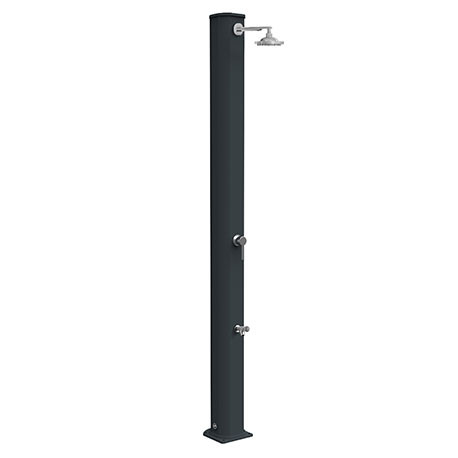 Douche solaire de jardin en aluminium avec réservoir d’eau de 35L – 20 x 18,5 x 228 cm – 9 coloris disponibles