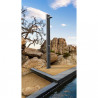 Douche solaire de jardin en alu avec réservoir d’eau de 25 L – 12 x 26 x 226 cm – 9 coloris disponibles