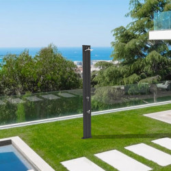 Douche solaire de jardin en alu avec réservoir d’eau de 25 L – 12 x 26 x 226 cm – 9 coloris disponibles