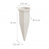 Cône d’arrosage automatique en dolomite blanc vendu par 4 - Ø 4 cm - 5,5 x 5,5 x 14 cm