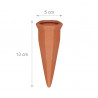 Cône d’arrosage automatique en céramique couleur terre cuite vendu par 4 - Ø 3,5 cm - 5 x 4,5 x 13 cm