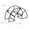 Support mural rond pour tuyau d’arrosage de 45 m de long env. en acier – 30,5 x 12,5 x 18,5 cm – Noir