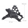 Support mural grenouille pour tuyau d’arrosage de 30m de long env. en fonte – 27 x 17 x 18,5 cm – noir aspect rustique