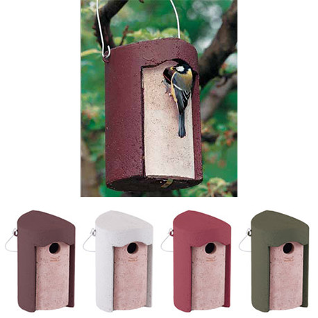 Nichoir de jardin pour mésanges charbonnières SCHWEGLER 26 x 17 x 18 cm – trou d’envol de 2,6 cm - 4 coloris possibles