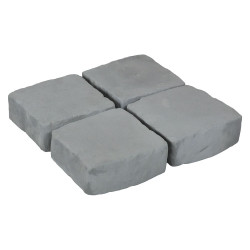 Pavé de terrasse en pierre reconstituée à poser 16 x 16 x 6 cm gris clair