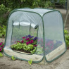 Serre de jardin pour carré potager en polyéthylène transparent et armature acier époxy 1 m² – 100 x 100 x 100 