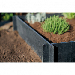 Lot de 4 Carrés potagers en PVC recyclé à emboîter – 100 x 100 x 19 cm