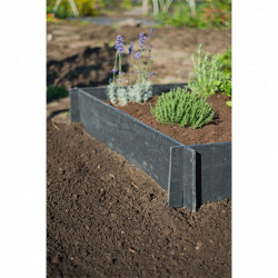 Lot de 4 Carrés potagers en PVC recyclé à emboîter – 100 x 100 x 19 cm