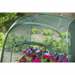 Filet anti-insectes pour carré potager en polyester transparent et armature acier époxy 1 m² – 100 x 100 x 100 