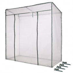 Serre de jardin pour pieds de tomates en polyéthylène armé et armature métallique 1,54 m² - 198 x 78 x 200 cm