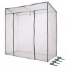 Serre de jardin pour pieds de tomates en polyéthylène armé et armature métallique 1,54 m² - 198 x 78 x 200 cm