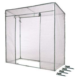 Serre de jardin pour pieds de tomates en polyéthylène armé et armature métallique 1,54 m² - 198 x 78 x 200 cm