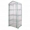 Serre de jardin en polyéthylène et armature métallique avec 4 étagères centrales – 0,34 m² – 60 x 49 x 160 cm
