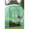 Serre de jardin en polyéthylène anti-UV avec armature en acier galvanisé 7 m² - 350 x 200 x 200 cm – 6 fenêtres
