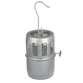 Chauffage métal galva à suspendre serres de jardin 1m² max  0,5 L  H17 x Ø11cm