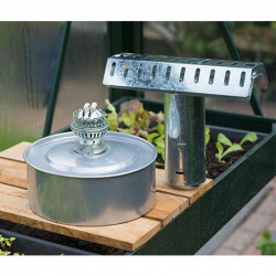 Chauffage alu et zinc à poser serres de jardin  4m² max   4,5 L  H40 x Ø30cm