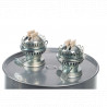 Appareil de chauffage en alu et zinc 2 brûleurs à poser pour serres de jardin de 5m² max – Capacité : 4,5 L – H41 x Ø30cm