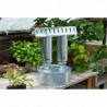 Appareil de chauffage en alu et zinc 2 brûleurs à poser pour serres de jardin de 5m² max – Capacité : 4,5 L – H41 x Ø30cm