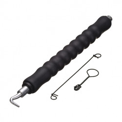 Torsadeuse à fil automatique avec manche en caoutchouc + x50 liens à boucle en acier galvanisé – Hauteur : 30 cm