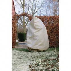 Housse hivernage zip, cordon polyprop non tissé 70g/m² beige  Ø150 cm x 2,00 m