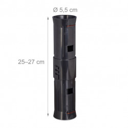 Piège à taupe vivante tunnel avec longueur ajustable - diamètre 5,5 cm  -  Noir