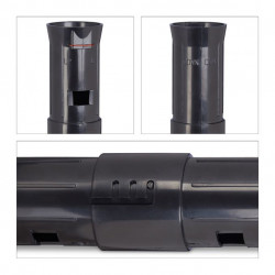 Piège à taupe vivante tunnel avec longueur ajustable - diamètre 5,5 cm  -  Noir