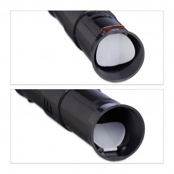Lot de 2 Pièges à taupe vivante tunnel avec longueur ajustable - diamètre 5,5 cm - Noir
