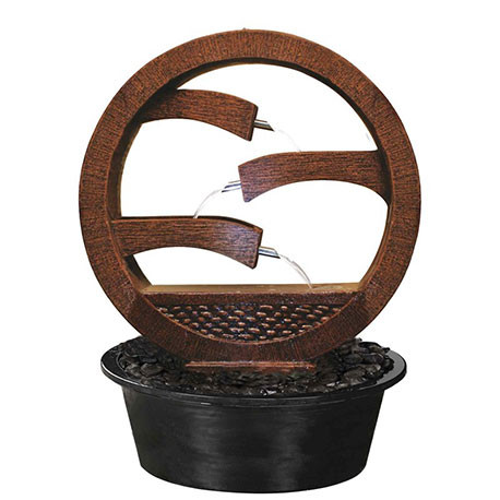 Fontaine en béton fibré Sosux avec bac à encastrer 70 x 15 x 70 cm – couleur bronze ou corten Fontaine en béton fibré Sosux avec bac à encastrer 70 x 15 x 70 cm – couleur bronze ou corten