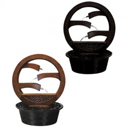 Fontaine en béton fibré Sosux avec bac à encastrer 70 x 15 x 70 cm – couleur bronze ou corten