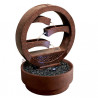 Fontaine Sosux avec socle rond à poser en béton fibré – 70 x 15 x 100 cm – couleur corten ou bronze