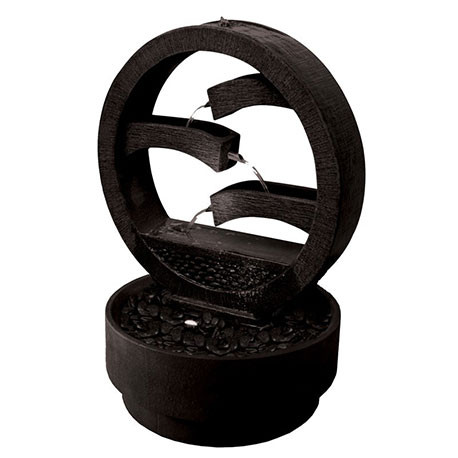 Fontaine Sosux avec socle rond à poser en béton fibré – 70 x 15 x 100 cm – couleur corten ou bronze