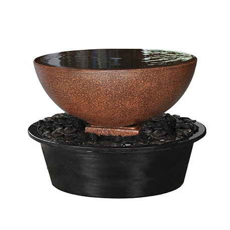 Fontaine Coupe en béton fibré à encastrer– 81 x 81 x 45 cm – couleur Corten ou bronze