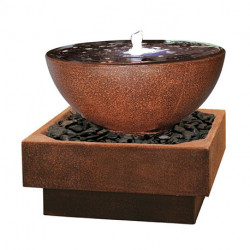 Fontaine Coupe en béton fibré à poser  81 cm x 90 cm  couleur corten