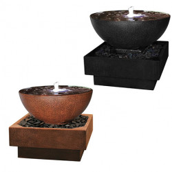 Fontaine Coupe en béton fibré à poser  81 cm x 90 cm  couleur corten