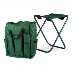 Tabouret pour outils de jardin pliable