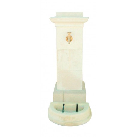 Fontaine de jardin de ville avec colonne en pierre reconstituée 40 x 68 x 115 cm – Ton vieilli Fontaine de jardin de ville avec colonne en pierre reconstituée 40 x 68 x 115 cm – Ton vieilli