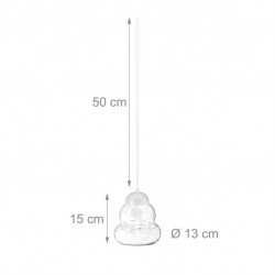 Lot de 2 pièges à guêpes à suspendre ou à poser - 15x13 cm - Cordon d’accroche 50 cm - Transparent